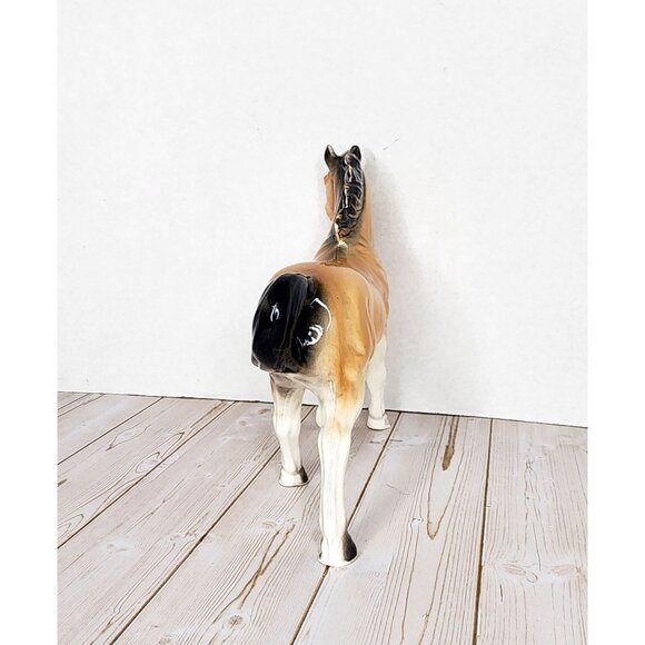Vintage Horse Ceramic Porcelain  Figurine 8" x 7" - Picture 4 of 7